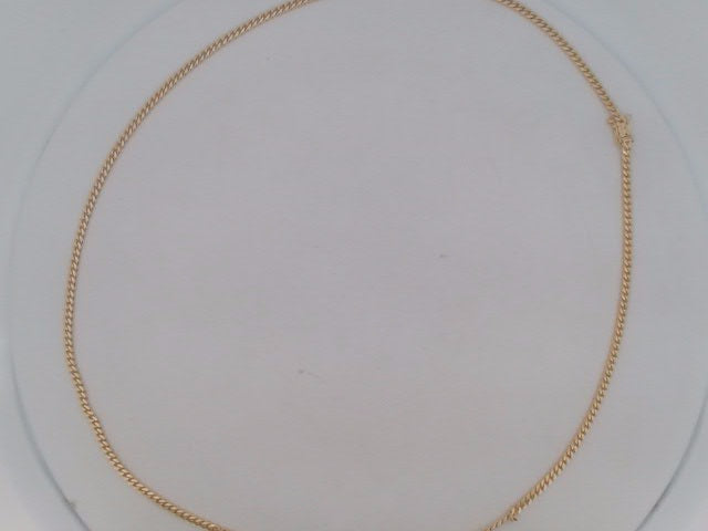 14k Yellow Gold Cadena Cubana Solida De Fabrica Cirrie De Caja 14.6g