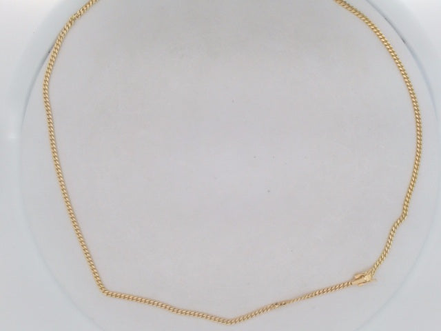 10k Yellow Gold Cadena Cubana Solida De Fabrica Cirrie De Caja 16.1g