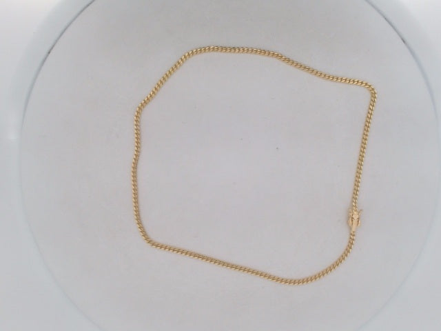 10k Yellow Gold Cadena Cubana Solida De Fabrica Cirrie De Caja 10.9g