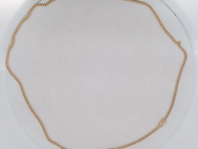 10k Yellow Gold Cadena Cubana Solida De Fabrica Cirrie De Caja 21.6g