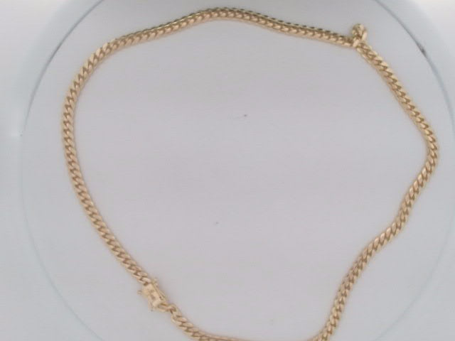 10k Yellow Gold Cadena Cubana Solida De Fabrica Cirrie De Caja 58.3g