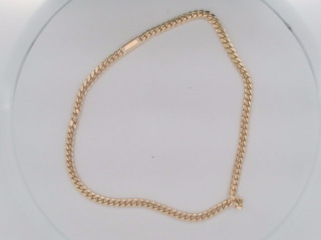 10k Yellow Gold Cadena Cubana Solida De Fabrica Cirrie De Caja 46.6g