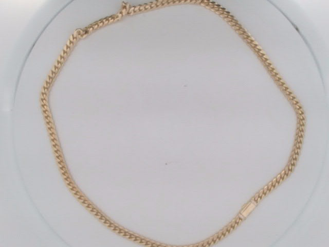 10k Yellow Gold Cadena Cubana Solida De Fabrica Cirrie De Caja 56.6g
