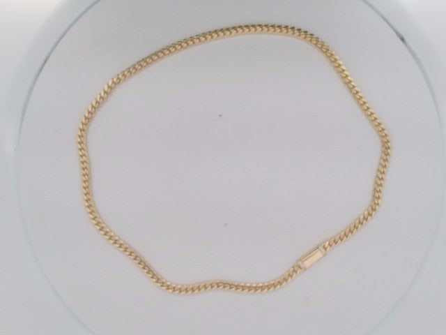 10k Yellow Gold Cadena Cubana Solida De Fabrica Cirrie De Caja 31.8g