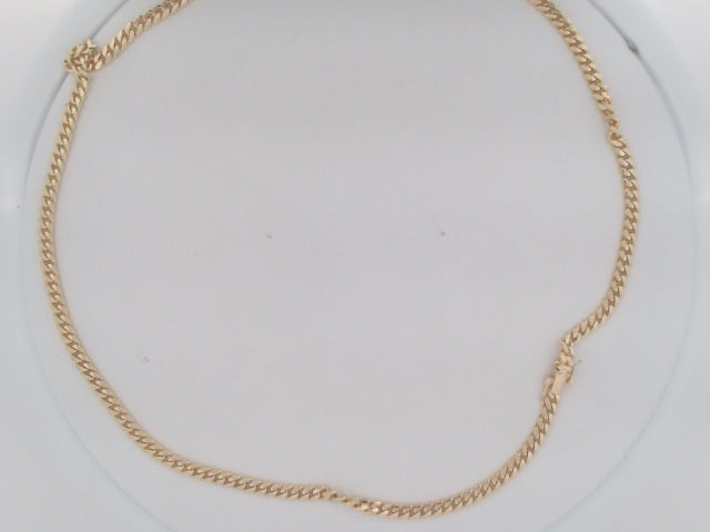 10k Yellow Gold Cadena Cubana Solida De Fabrica Cirrie De Caja 42.2g