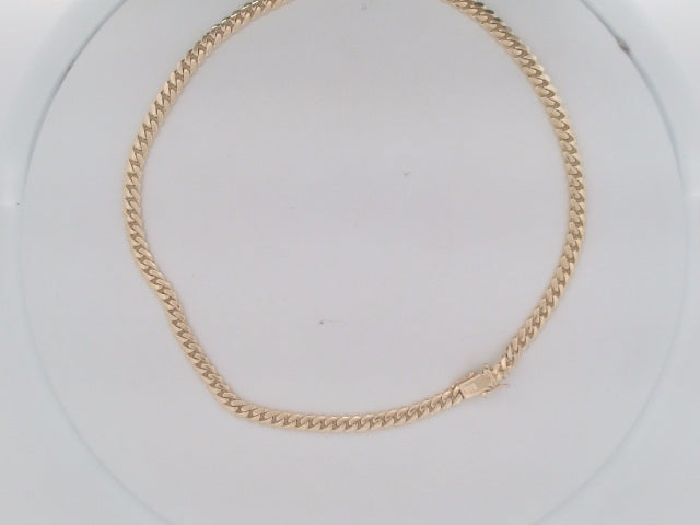 10k Yellow Gold Cadena Cubana Solida De Fabrica Cirrie De Caja 41.2g