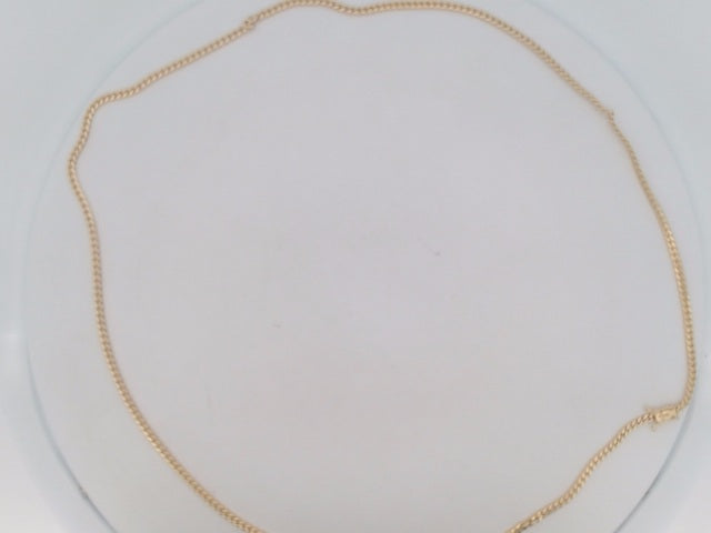 10k Yellow Gold Cadena Cubana Solida De Fabrica Cirrie De Caja 13.8g
