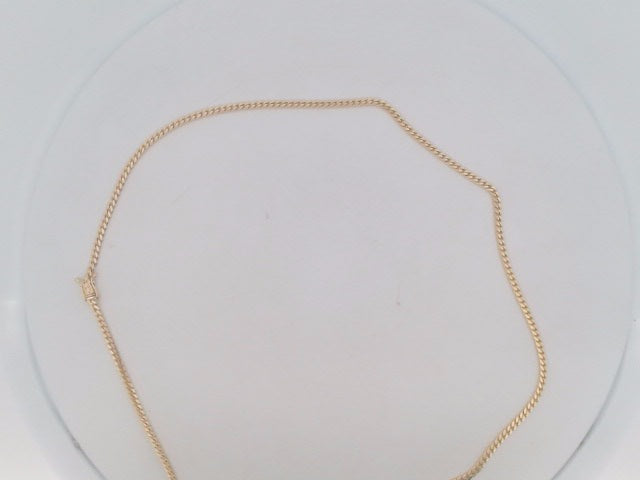 10k Yellow Gold Cadena Cubana Solida De Fabrica Cirrie De Caja 11.5g