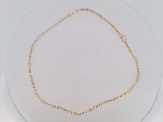 10k Yellow Gold Cadena Cubana Solida De Fabrica Cirrie De Caja 10.7g