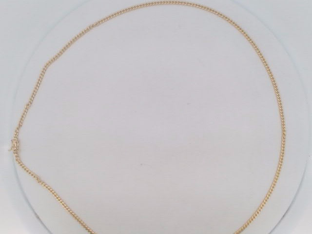 10k Yellow Gold Cadena Cubana Solida De Fabrica Cirrie De Caja 13.7g