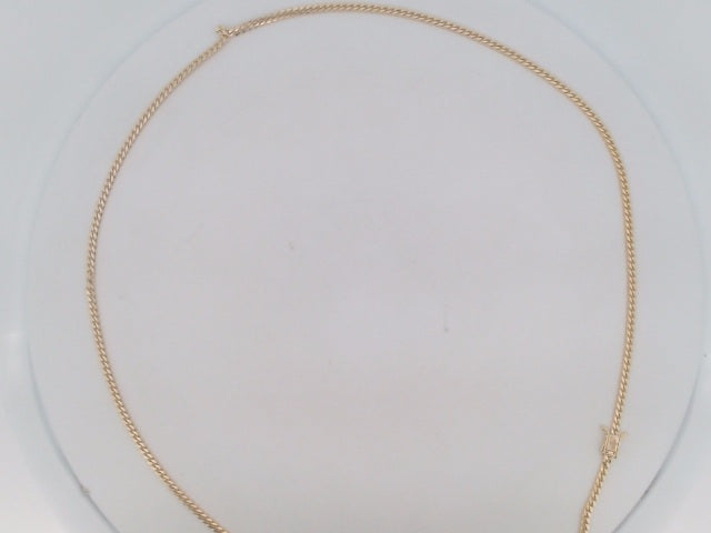 10k Yellow Gold Cadena Cubana Solida De Fabrica Cirrie De Caja 13.8g