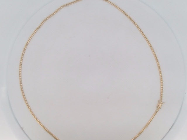 10k Yellow Gold Cadena Cubana Solida De Fabrica Cirrie De Caja 12.8g