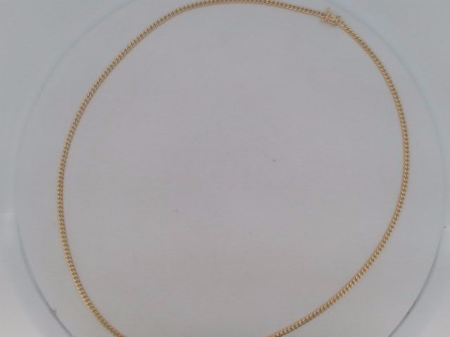 10k Yellow Gold Cadena Cubana Solida De Fabrica Cirrie De Caja 12.7g