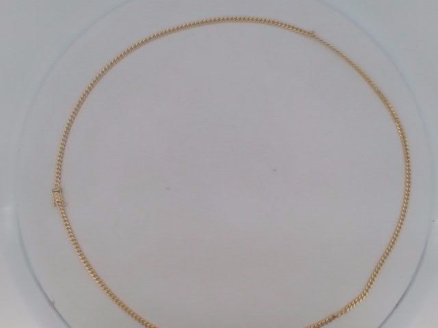 10k Yellow Gold Cadena Cubana Solida De Fabrica Cirrie De Caja 12.5g