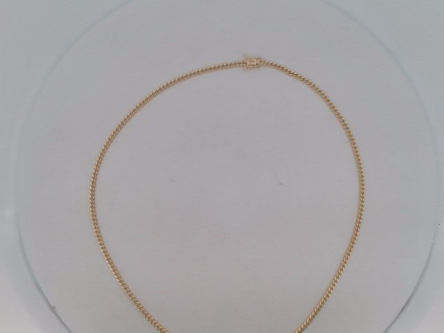 10k Yellow Gold Cadena Cubana Solida De Fabrica Cirrie De Caja 10.5g