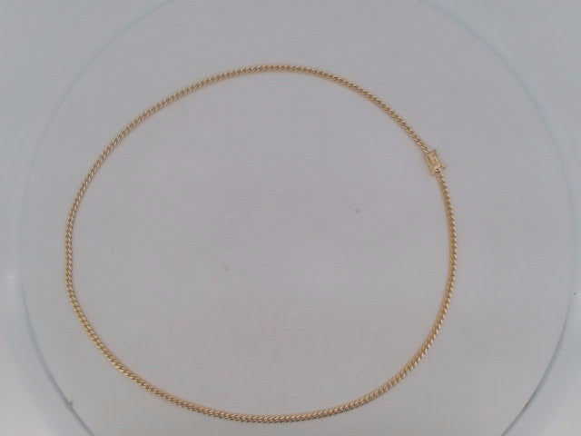 10k Yellow Gold Cadena Cubana Solida De Fabrica Cirrie De Caja 10.5g