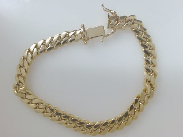 14k Yellow Gold Pulsera Solida De Fabrica 27.8g