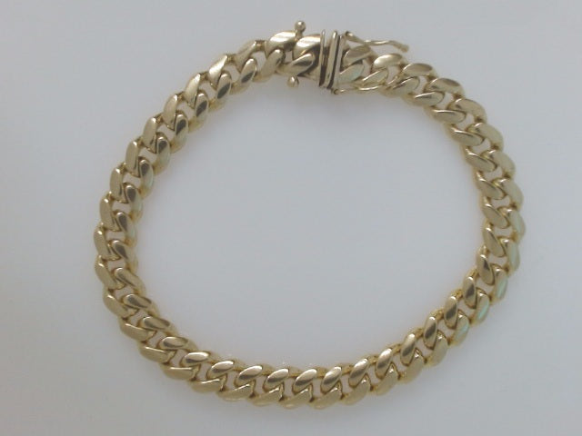 14k Yellow Gold Pulsera Solida De Fabrica 26.1g