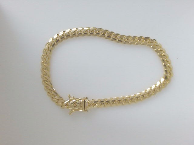 14k Yellow Gold Pulsera Solida De Fabrica 26.8g