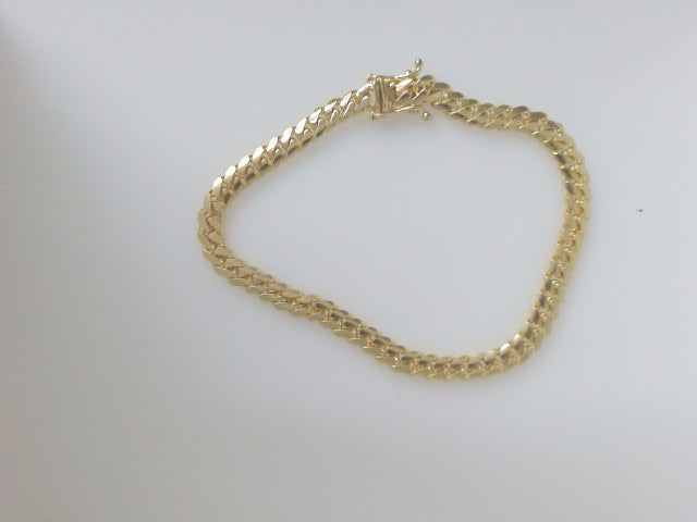 14k Yellow Gold Pulsera Solida De Fabrica 15.5g