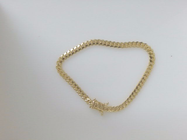 14k Yellow Gold Pulsera Solida De Fabrica 10.5g
