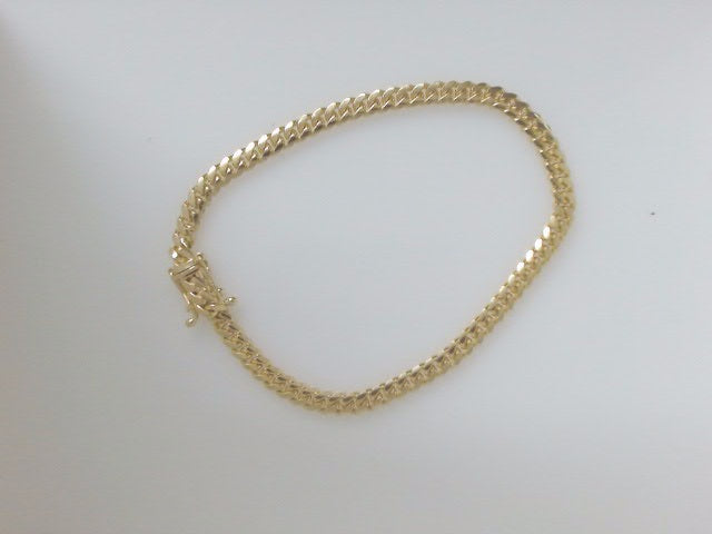 14k Yellow Gold Pulsera Solida De Fabrica 11.5g