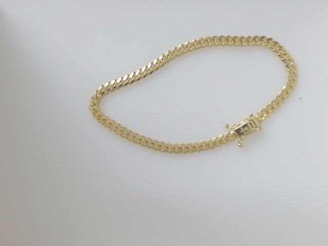 14k Yellow Gold Pulsera Solida De Fabrica 11.1g