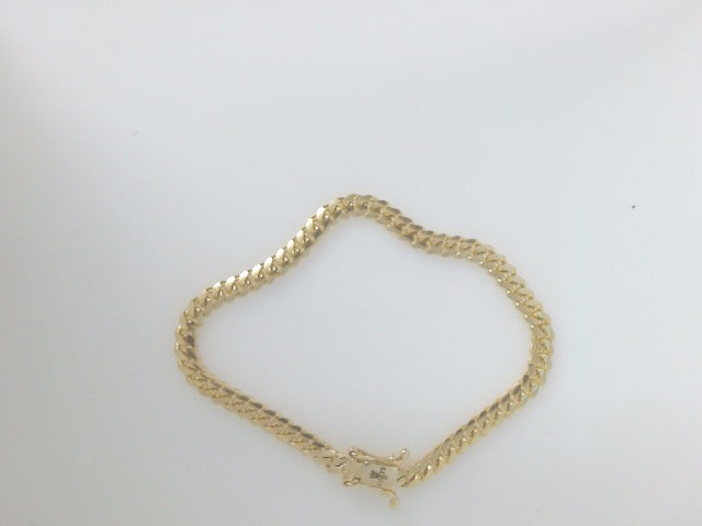 14k Yellow Gold Pulsera Solida De Fabrica 10.6g