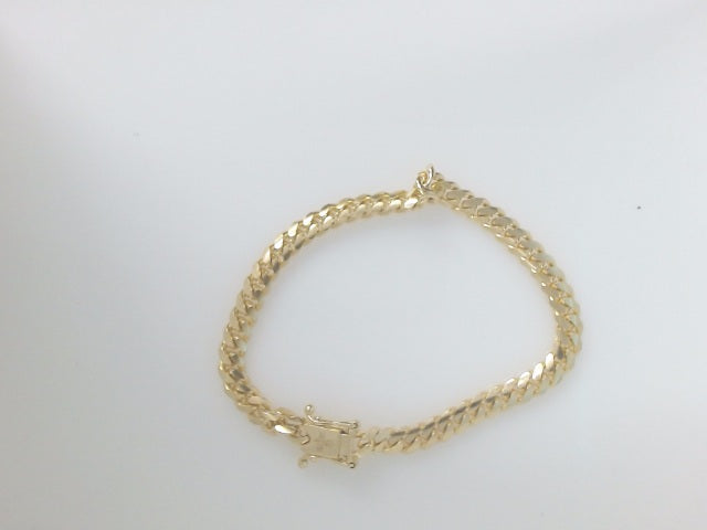 14k Yellow Gold Pulsera Solida De Fabrica 14.7g