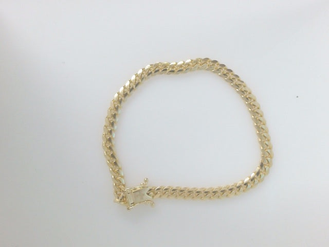 14k Yellow Gold Pulsera Solida De Fabrica 15.5g