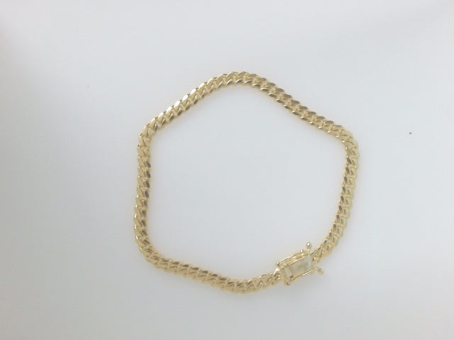 14k Yellow Gold Pulsera Solida De Fabrica 10.8g