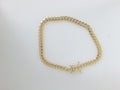 14k Yellow Gold Pulsera Solida De Fabrica 15.9g
