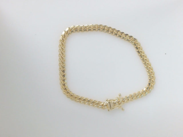 14k Yellow Gold Pulsera Solida De Fabrica 15.9g