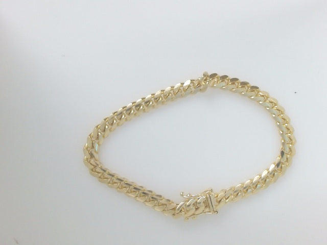 14k Yellow Gold Pulsera Solida De Fabrica 24.8g