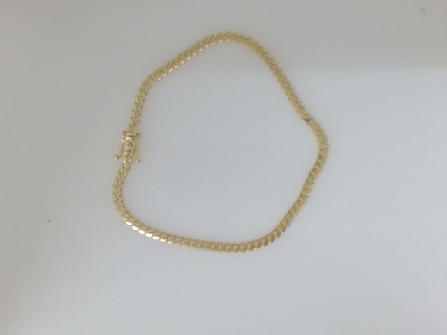 14k Yellow Gold Pulsera Solida De Fabrica 5.4g
