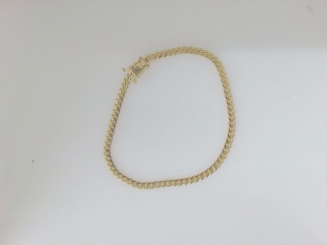 14k Yellow Gold Pulsera Solida De Fabrica 4.9g