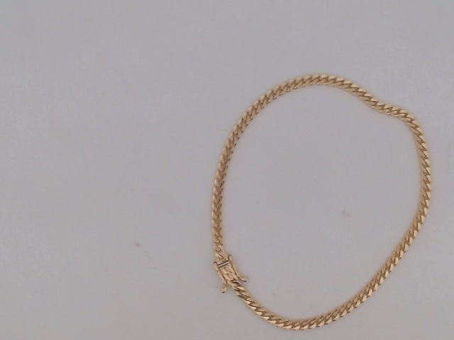 14k Yellow Gold Pulsera Solida De Fabrica 5.4g