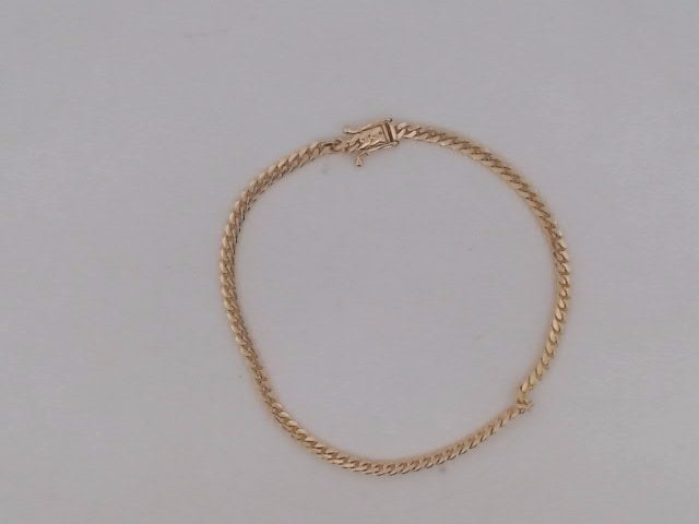 14k Yellow Gold Pulsera Solida De Fabrica 5.4g