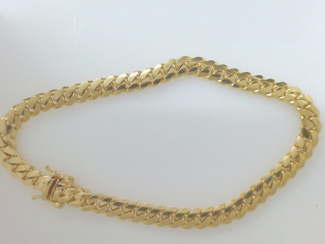 10k Yellow Gold Pulsera Solida De Fabrica 21.2g