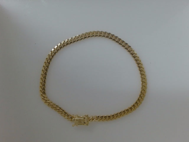 10k Yellow Gold Pulsera Solida De Fabrica 10.3g