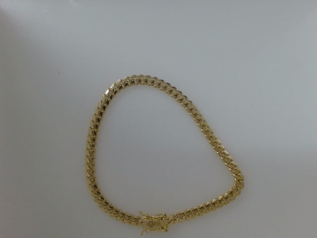 10k Yellow Gold Pulsera Solida De Fabrica 10g