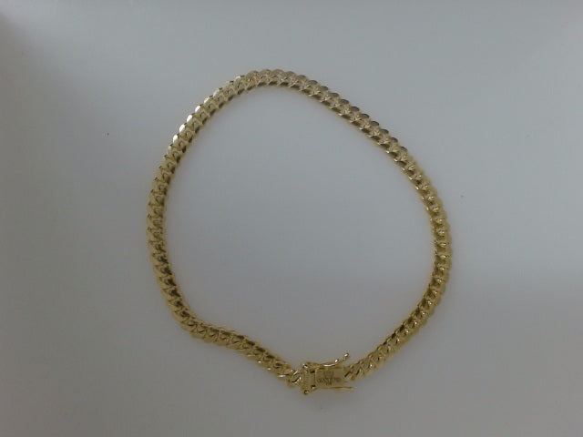 10k Yellow Gold Pulsera Solida De Fabrica 9.8g