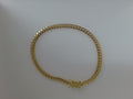 10k Yellow Gold Pulsera Solida De Fabrica 9.9g