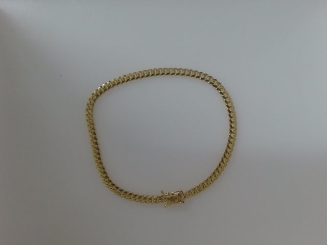 10k Yellow Gold Pulsera Solida De Fabrica 4.8g