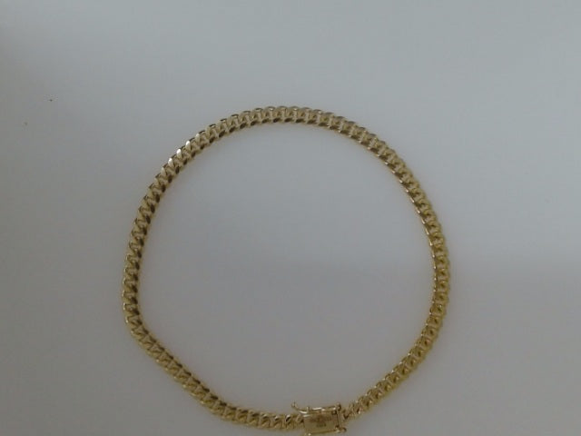 10k Yellow Gold Pulsera Solida De Fabrica 4.7g