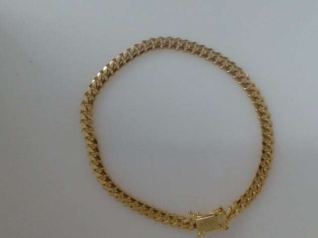 10k Yellow Gold Pulsera Solida De Fabrica 9.2g
