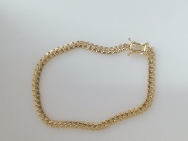 10k Yellow Gold Pulsera Solida De Fabrica 9.3g