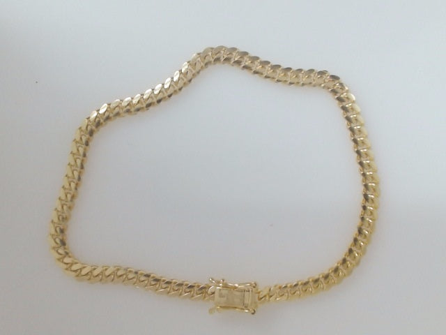 10k Yellow Gold Pulsera Solida De Fabrica 9.9g