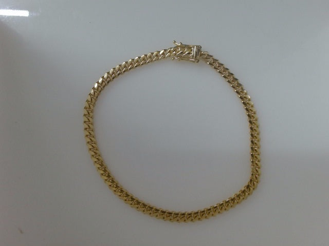 10k Yellow Gold Pulsera Solida De Fabrica 10.4g