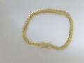 10k Yellow Gold Pulsera Solida De Fabrica 23.6g